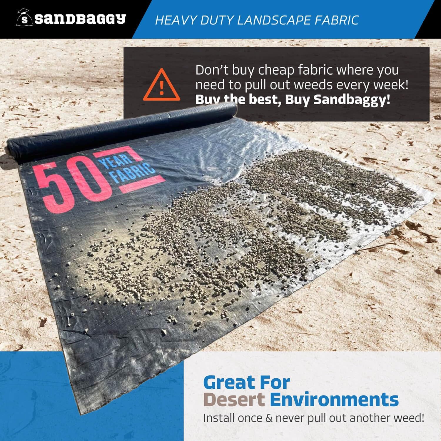 buy heavy duty landscape fabric,thickest weed barrier for gravel,sandbaggy landscape fabric pros cons,best weed barrier for rock landscaping,heavy duty weed barrier worth buying,should I use non permeable landscape fabric performance testing and real-world results