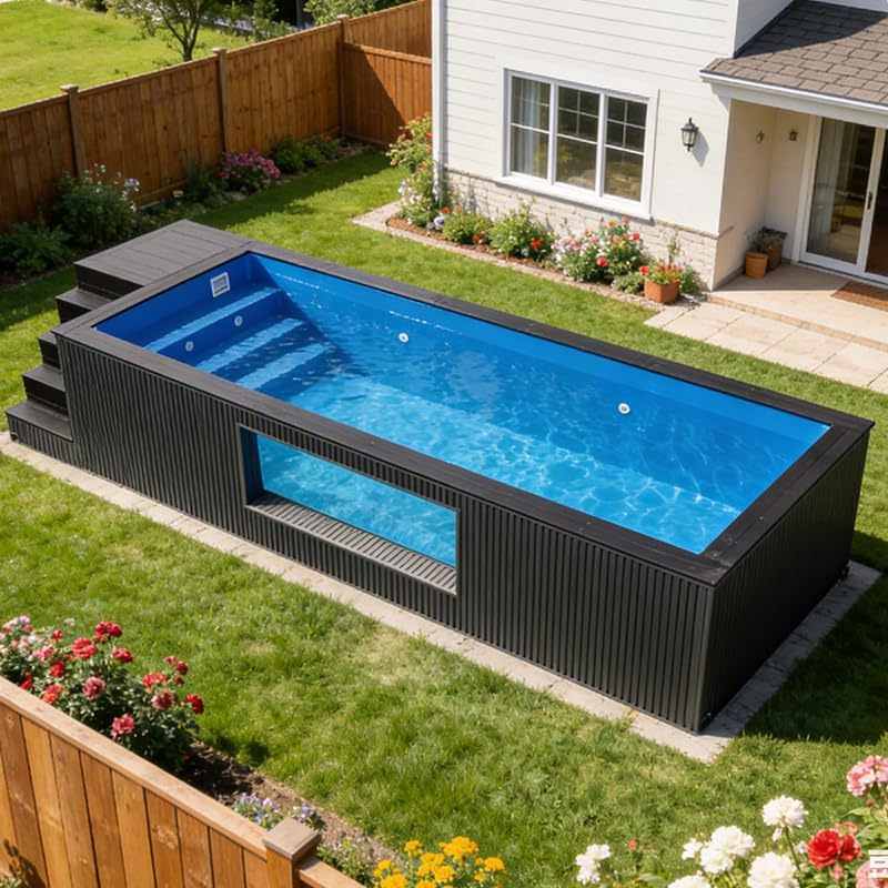 buy luxury container swimming pool,container pool worth buying,luxury container pool pros cons,best container swimming pool,glass panel container pool honest,container pool vs traditional pool unboxing and complete package contents