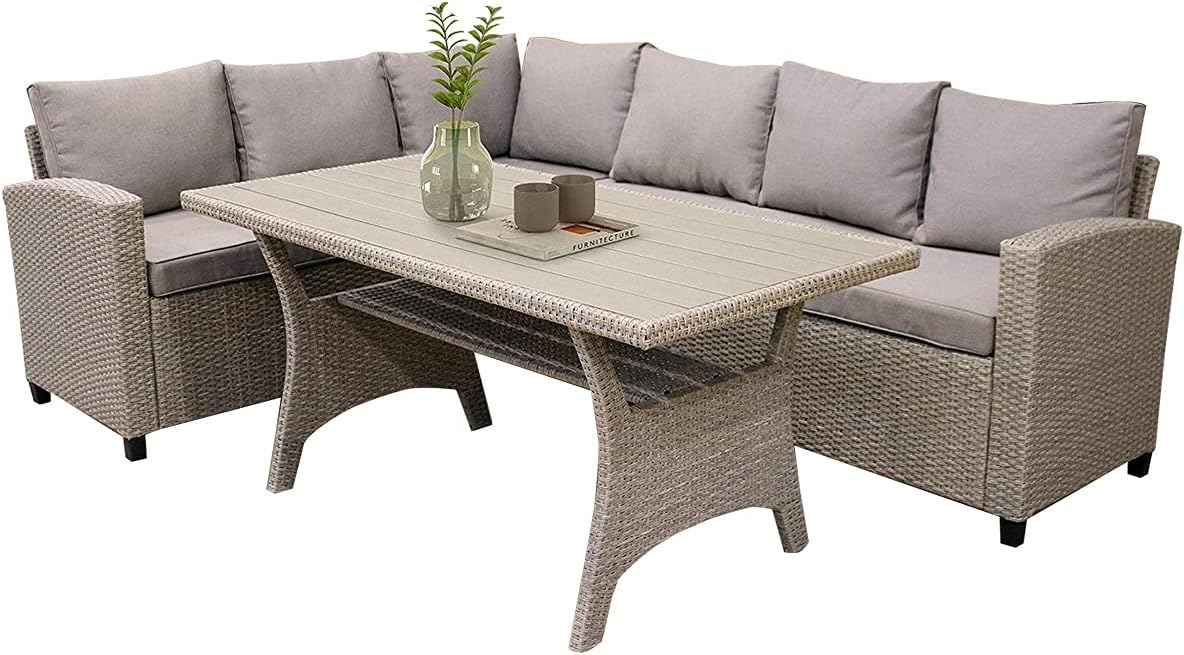 buy outdoor patio wicker conversation set,best all weather sectional sofa set,should I buy PE rattan wicker furniture,outdoor wicker sofa set pros cons,patio conversation set worth buying,wicker sectional vs aluminum alternatives - detailed features and technical specifications