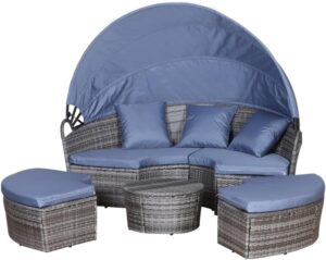 Image 1 of buy outdoor rattan sunbed set