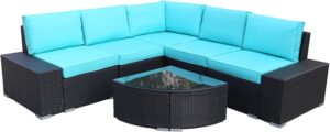 Image 1 of buy outdoor rattan wicker sectional set