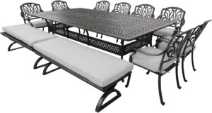 Image 1 of buy oval 10 person aluminum dining set