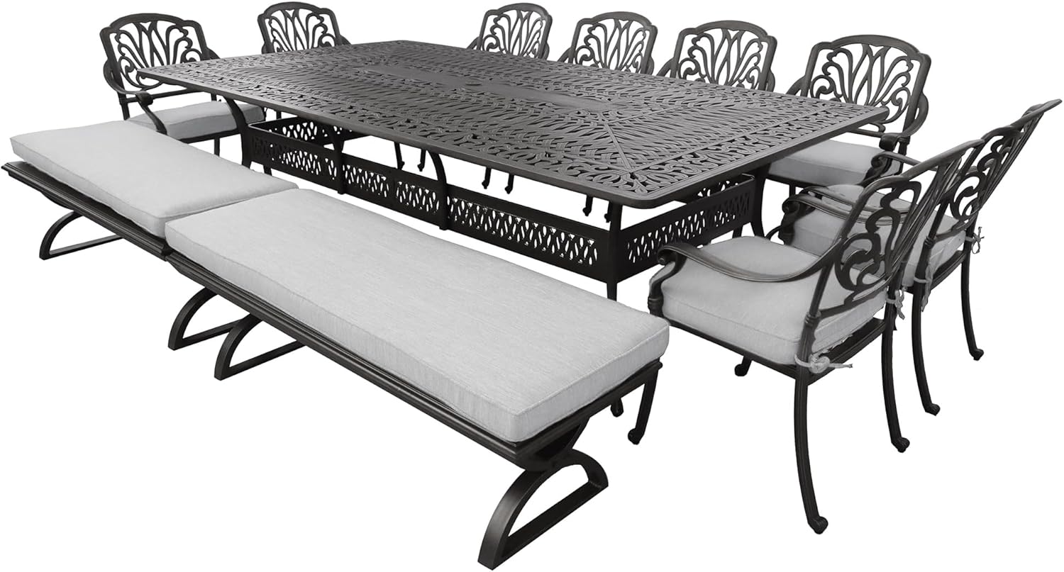 buy oval 10 person aluminum dining set,should I buy oval 10 person dining set,oval 10 person dining set pros cons,best 10 person outdoor dining set,aluminum dining set vs wicker,oval 10 person dining set worth buying - detailed features and technical specifications