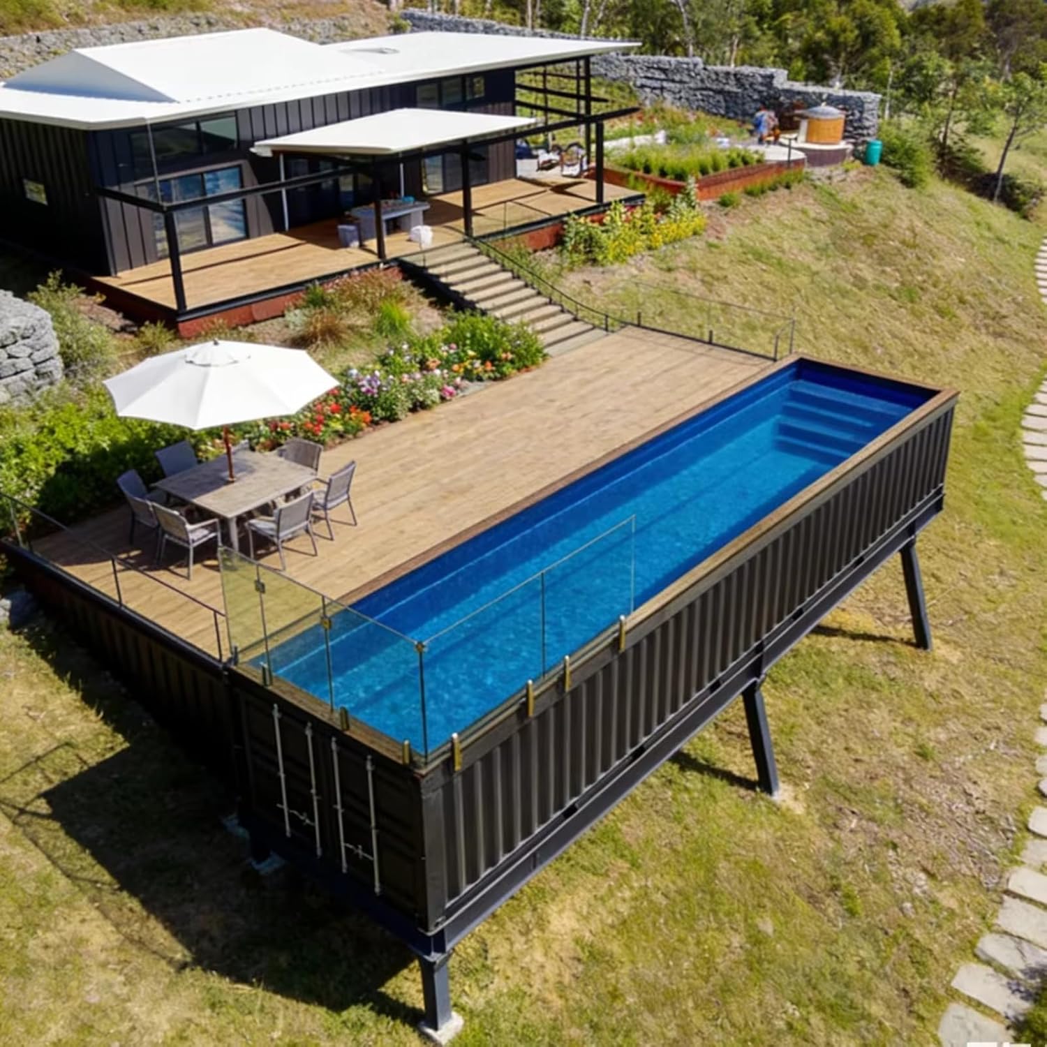 buy prefab container pool,prefab pool vs in ground,best above ground swimming pool,prefab container pool pros cons,should I buy an above ground pool,durable above ground pool worth buying unboxing and complete package contents