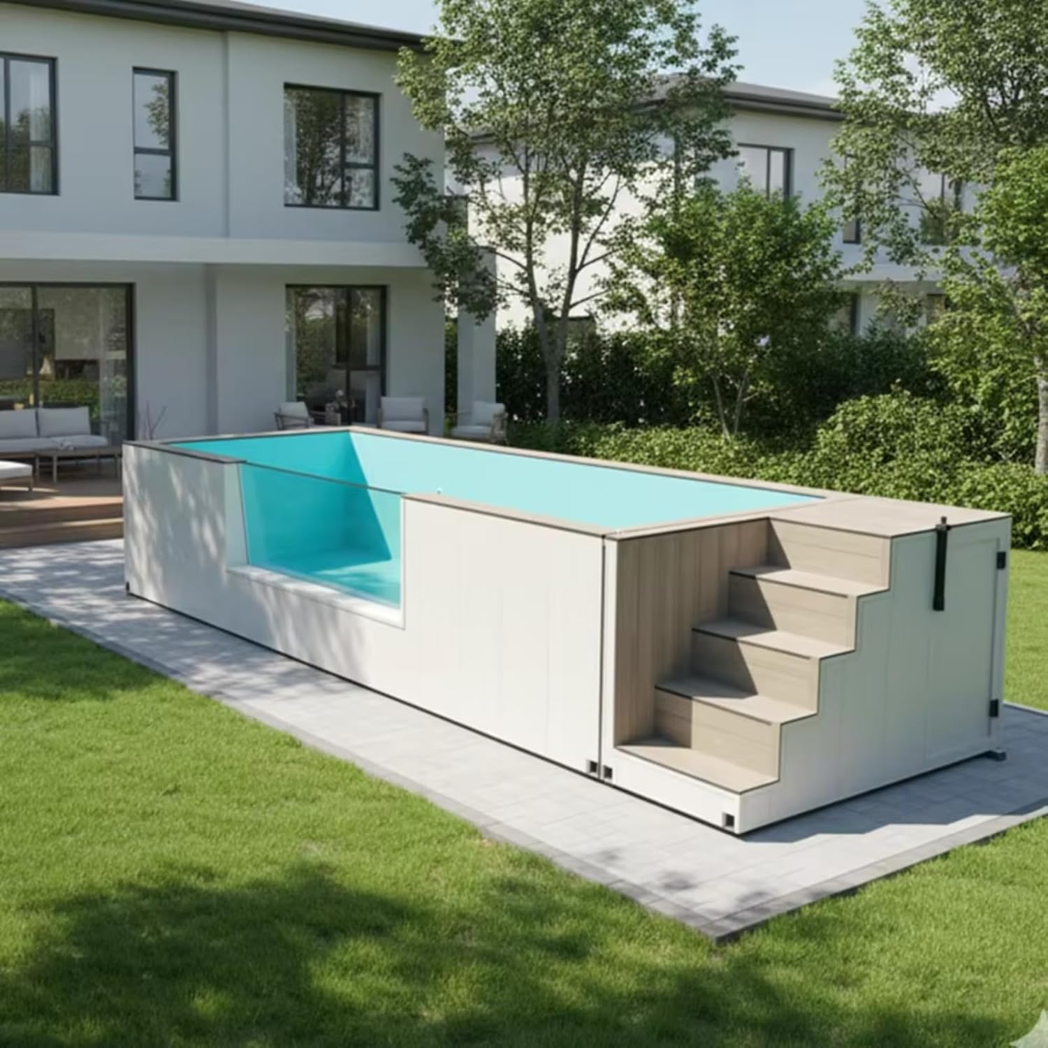 buy prefabricated container swimming pool,best modular swimming pool for backyard,is prefab pool worth buying,container pool vs fiberglass pool,prefabricated swimming pool pros cons,quick setup above ground pool comparison - detailed features and technical specifications