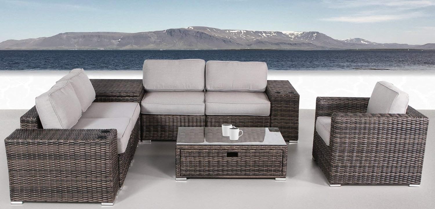 buy rattan wicker seating group,rattan wicker sofa set worth it,best outdoor wicker seating group,rattan patio set pros cons,wicker conversation set vs alternatives,durable wicker furniture for patio unboxing and complete package contents