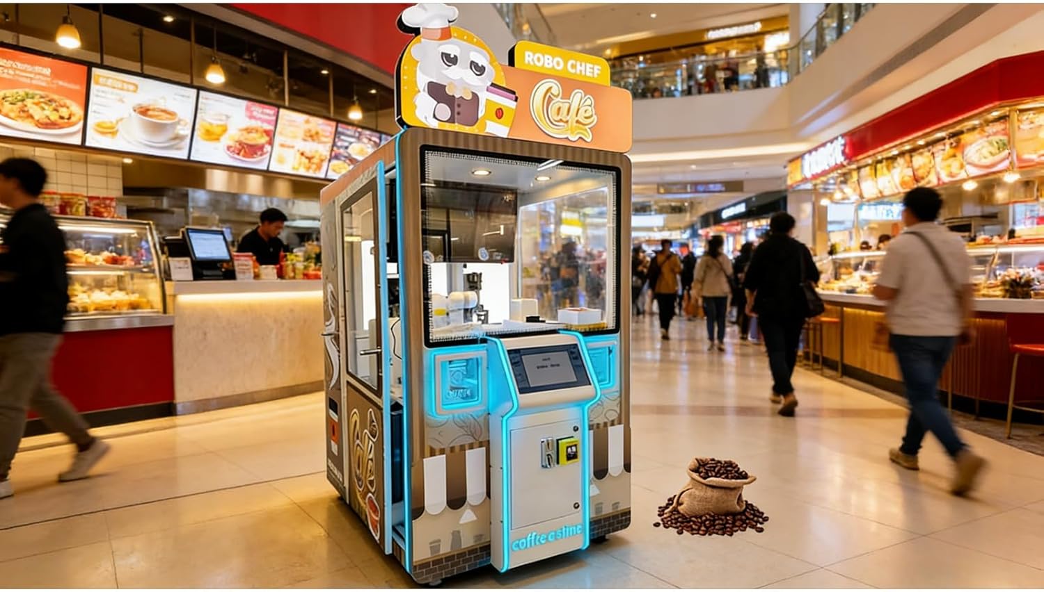 Detailed features and technical specifications of a buy robotic coffee vending machine,robotic coffee machine worth buying,best commercial coffee robot,robotic barista pros cons,should I buy a coffee robot,coffee vending machine vs alternatives