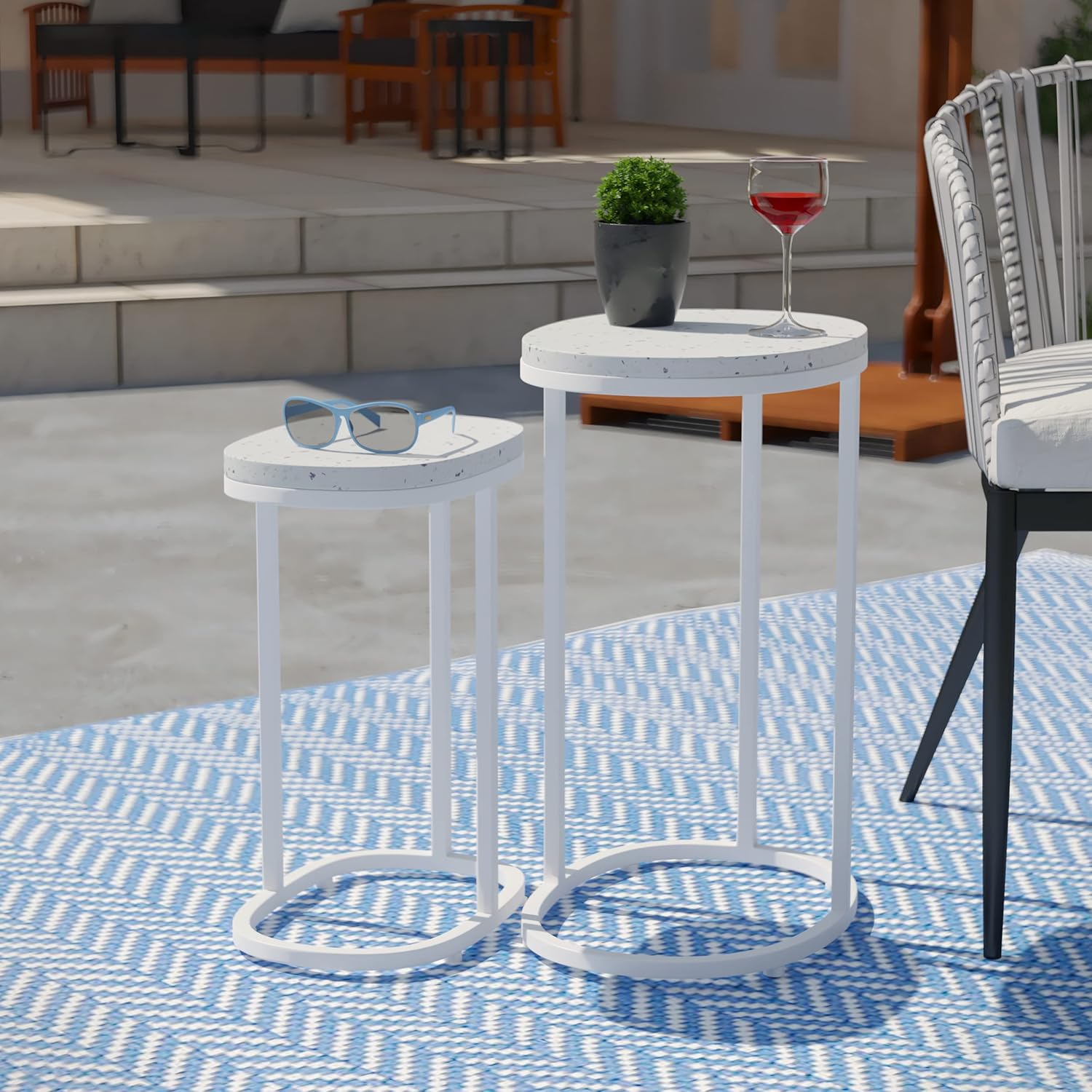 buy terrazzo outdoor nesting tables,terrazzo nesting tables pros cons,best outdoor nesting tables,terrazzo tables worth buying,should I buy terrazzo nesting tables,terrazzo vs concrete outdoor tables - detailed features and technical specifications