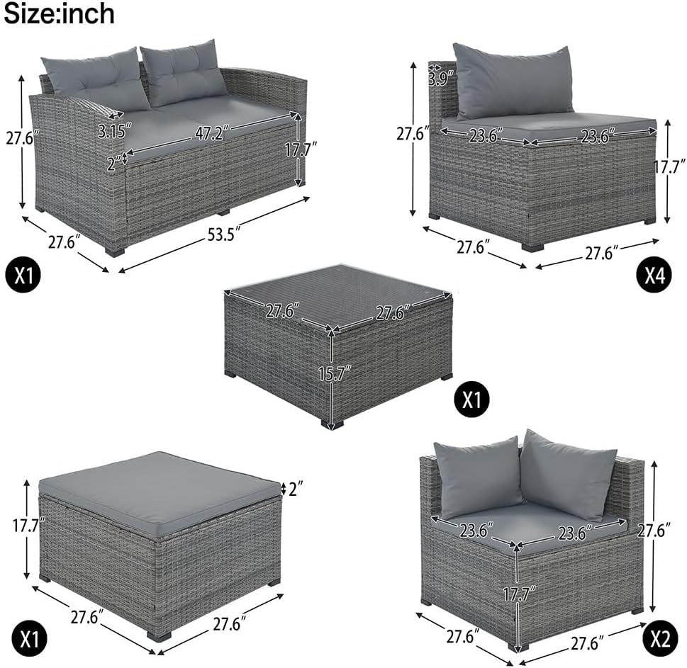 buy wicker rattan sectional sofa,should I buy wicker sectional sofa,best wicker rattan sofa set pros cons,wicker rattan sectional sofa vs alternatives,all weather patio sofa worth buying,modular wicker sofa set features unboxing and complete package contents