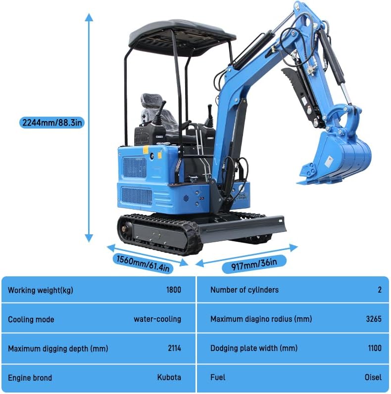heavy duty mini excavator,best compact excavator for landscaping,mini excavator with Kubota engine worth buying,small digger pros cons,1.8 ton crawler excavator vs alternatives,should I buy a mini excavator with hydraulic thumb unboxing and complete package contents