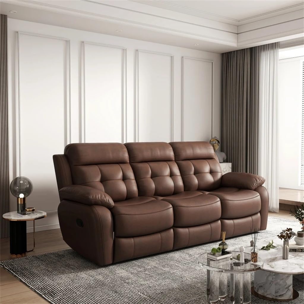 leather reclining sofa worth buying,should I buy a leather reclining sofa,leather recliner sofa pros cons,best non-power reclining sofa,leather sofa with drop down table,BERHUTJ sofa honest opinion unboxing and complete package contents