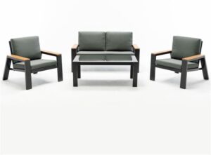 Image 1 of metal 4-person seating group