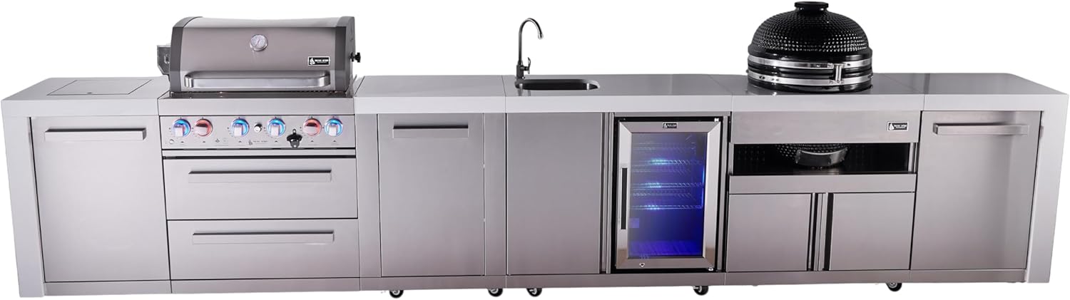 mont alpi premium 4-burner outdoor kitchen island,best outdoor kitchen island with beverage center,mont alpi 4-burner grill pros cons,outdoor kitchen island with sink and fridge worth it,mont alpi kamado cart modular,should I buy mont alpi island grill - detailed features and technical specifications