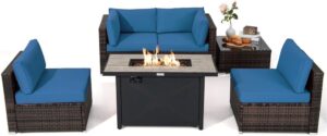 Image 1 of patio furniture set with fire pit