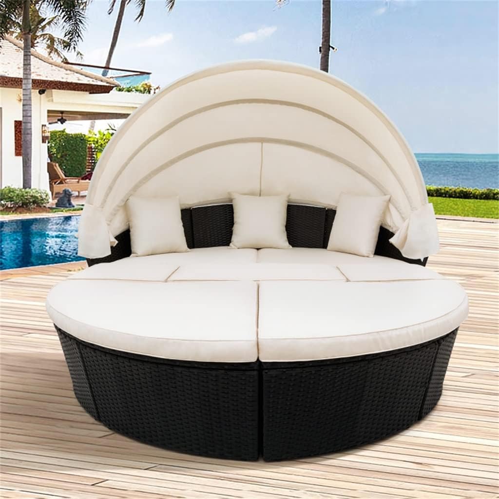 rattan daybed sunbed worth buying,should I buy a rattan daybed,rattan daybed pros and cons,best outdoor sunbed furniture,rattan sunbed vs alternatives,rattan daybed honest assessment unboxing and complete package contents