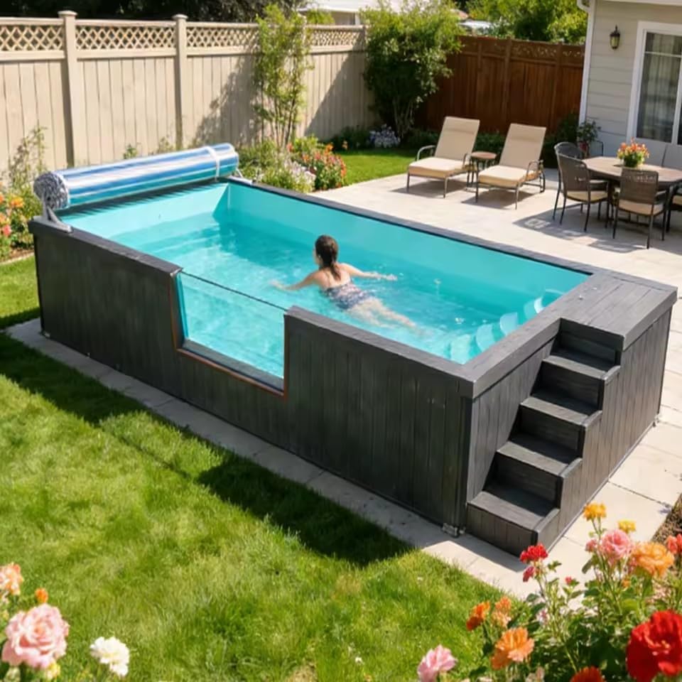 shipping container pool worth it,should I buy a container pool,container pool pros cons,best container swimming pool,shipping container pool honest,container pool vs traditional pool unboxing and complete package contents