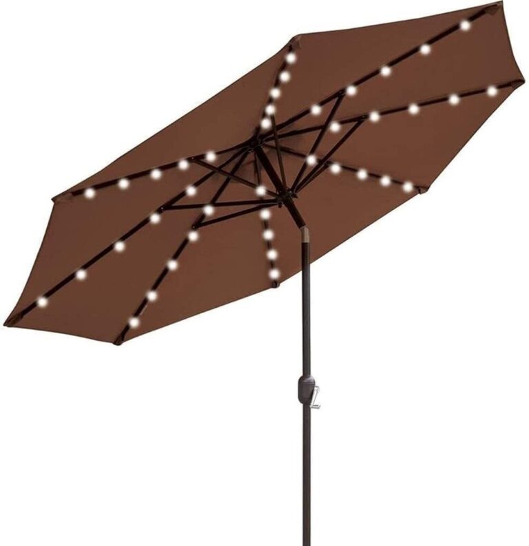 Image 1 of solar led parasol umbrella with lights